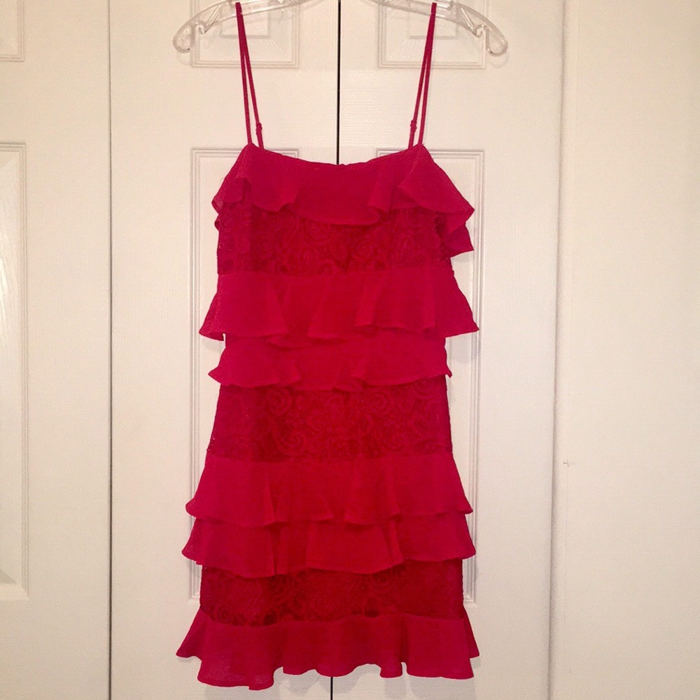 Kiss The Night Ruffle Shift Dress